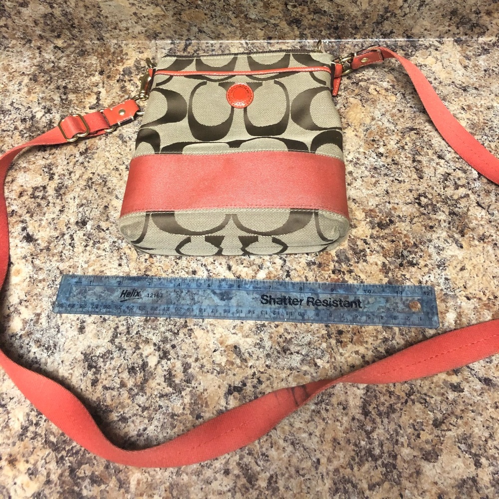 Orange Coach purse